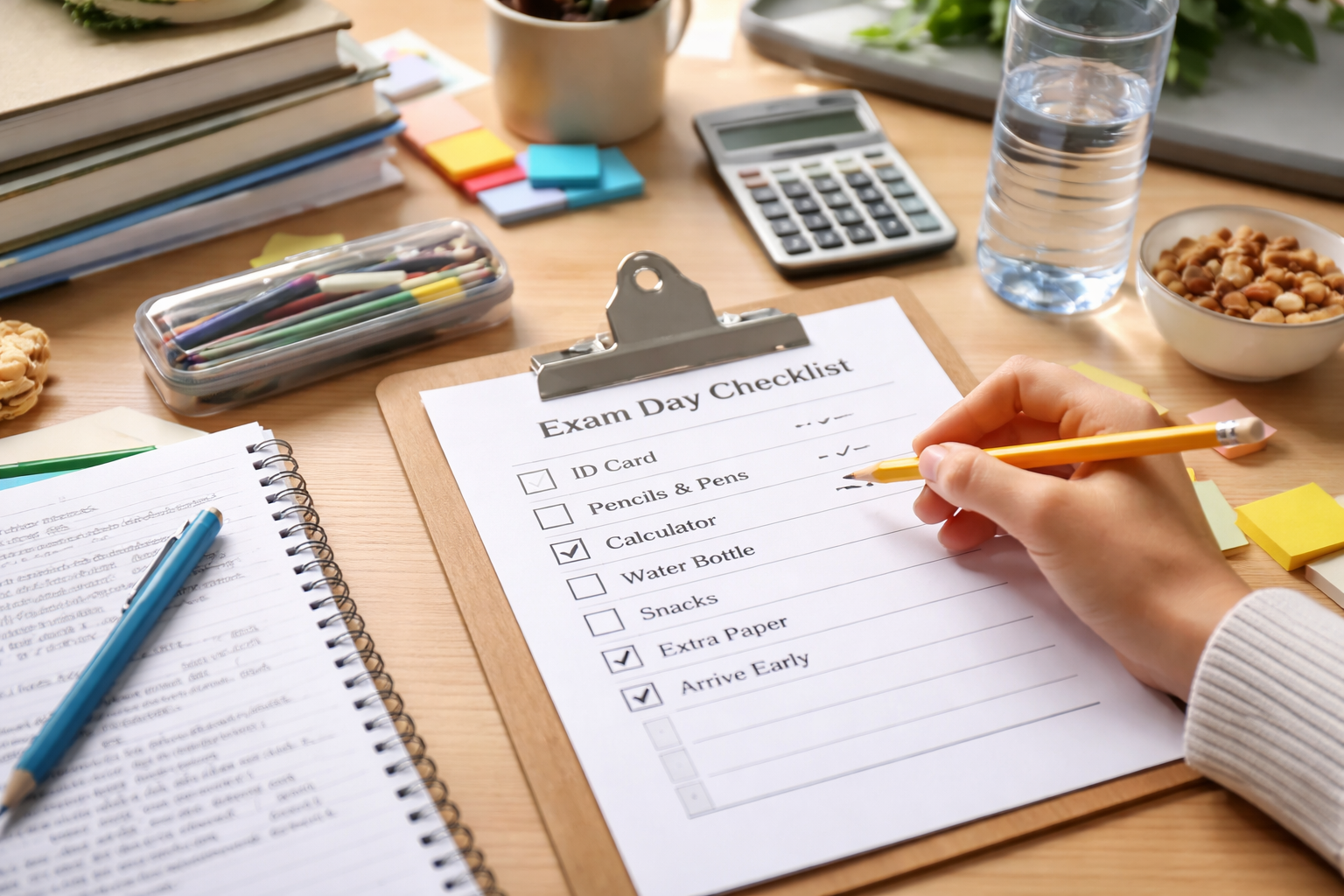 Stay Organized and Prepared with This Exam Day Checklist for Students